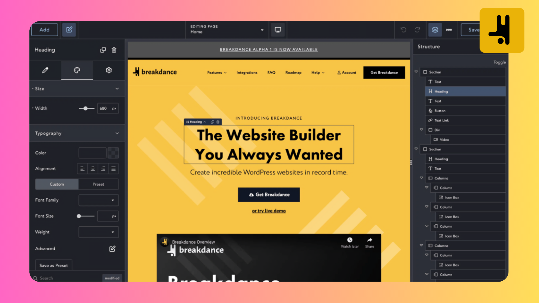Breakdance: The Ultimate WordPress Website Builder for Modern Websites