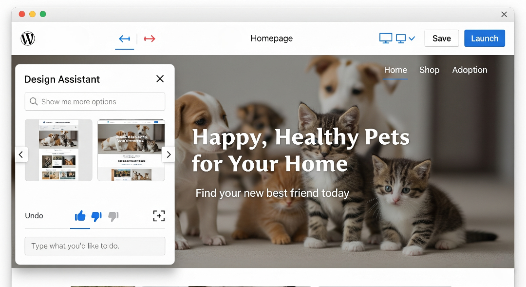 wordpress AI website builder
